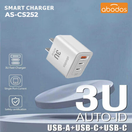 AS-CS252 US 3U AUTO-ID ChargerUSB-A+USB-C+USB-C